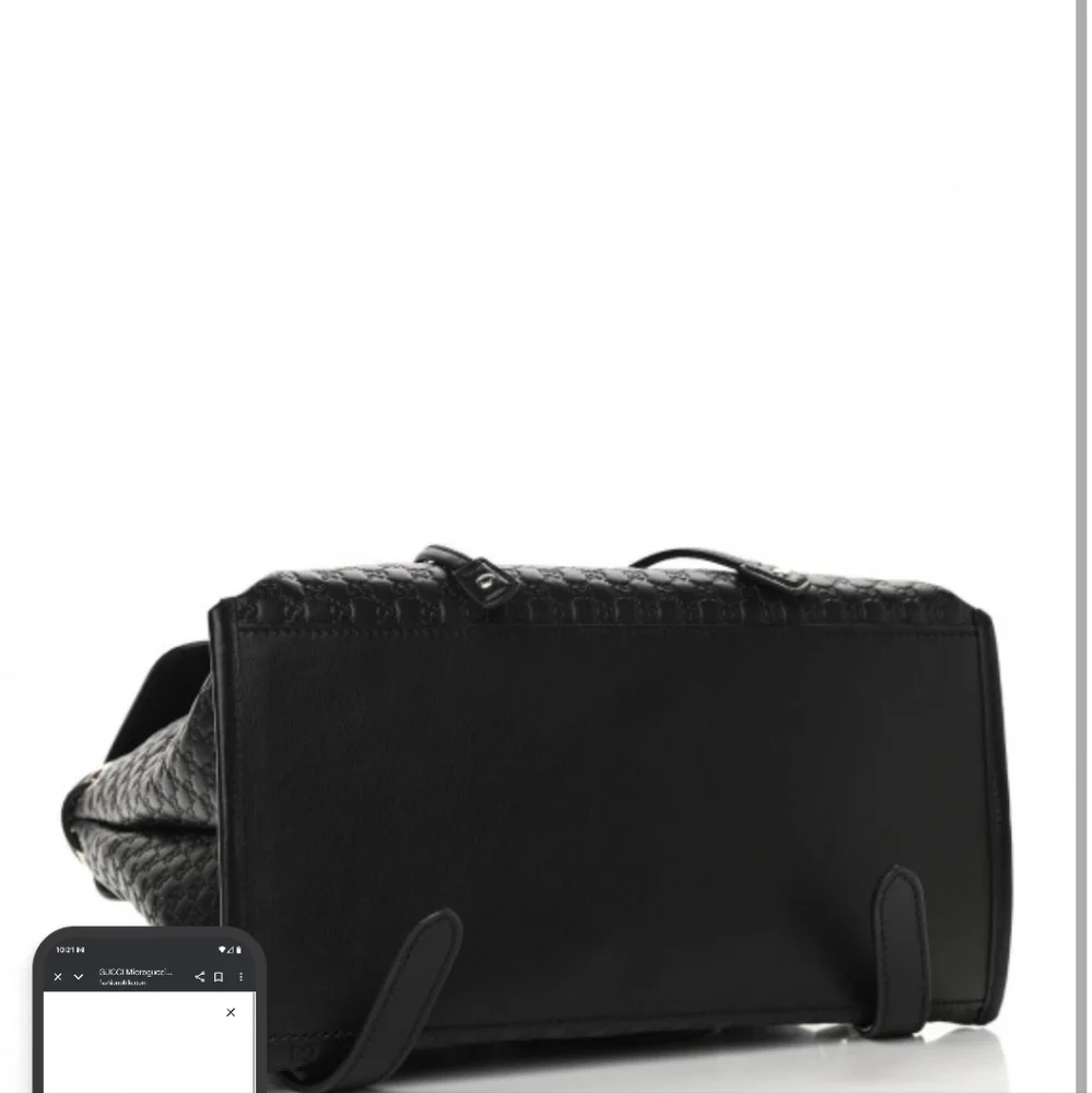 Gucci Black Microguccisma Backpack Purse - Picture 6 of 16